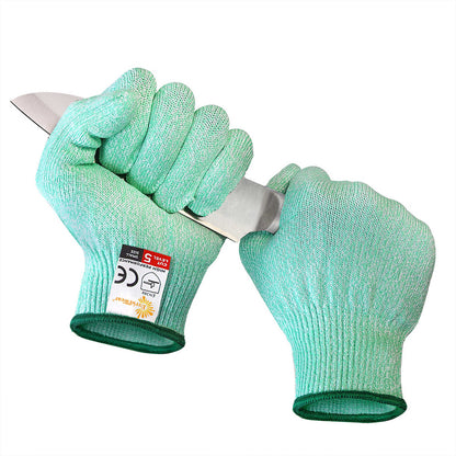 EvridWear 1 Pair Cut Resistant Gloves | Food Grade | Level 5 Protection | HPPE (Green)