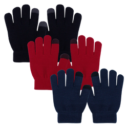 3 Pairs Kids Touchscreen Gloves