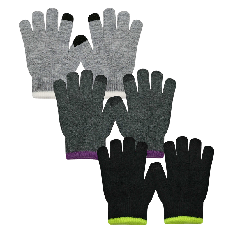 3 Pairs Kids Touchscreen Gloves