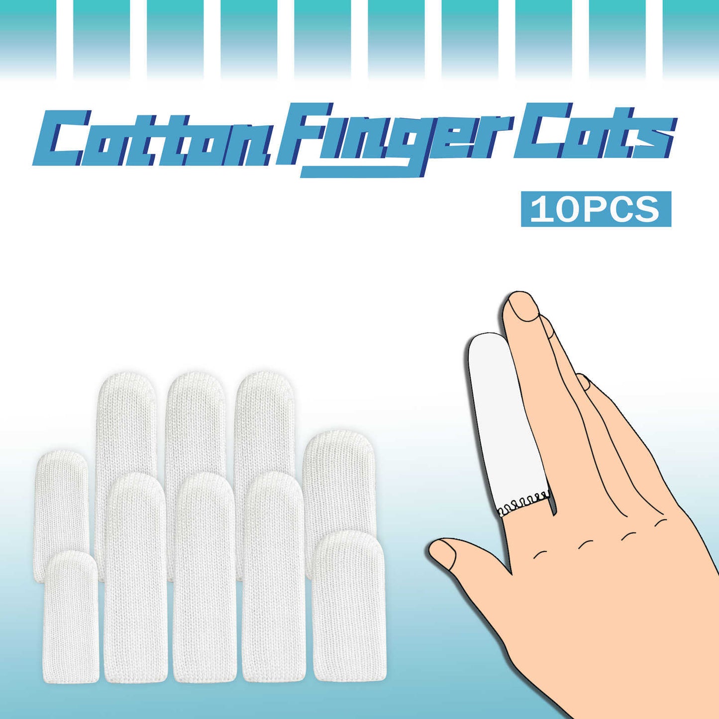 EvridWear 10 Pcs Polypropylene Finger Cots, reusable Toe Thumb Protector