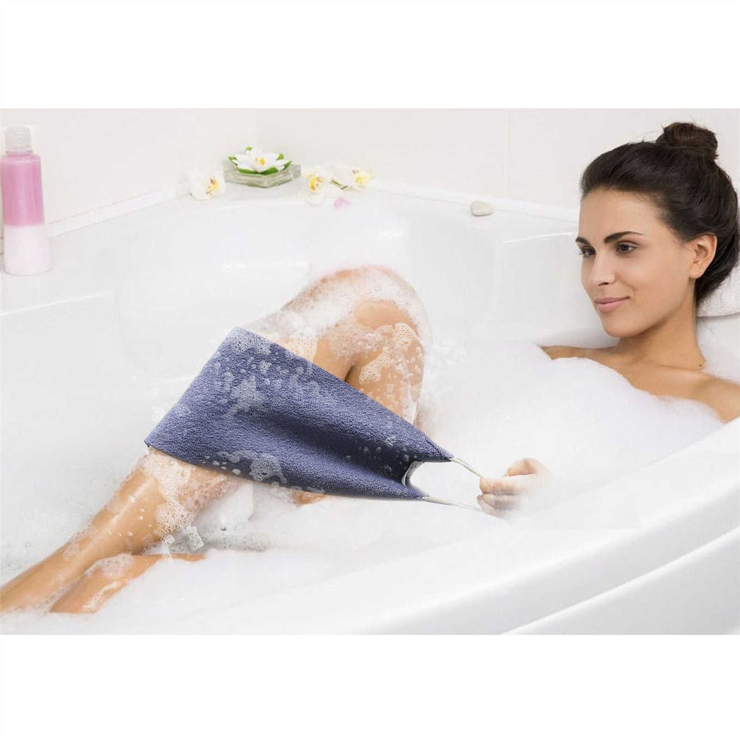 EvridWear Exfoliating Back Scrubber for Shower One Size (Blue)