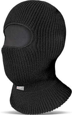 EvridWear Double-Layer Balaclava - Neck & Face Cover (Black)