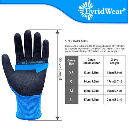EvridWear Kids Gardening Gloves, Vegetable Patterns (Blue)