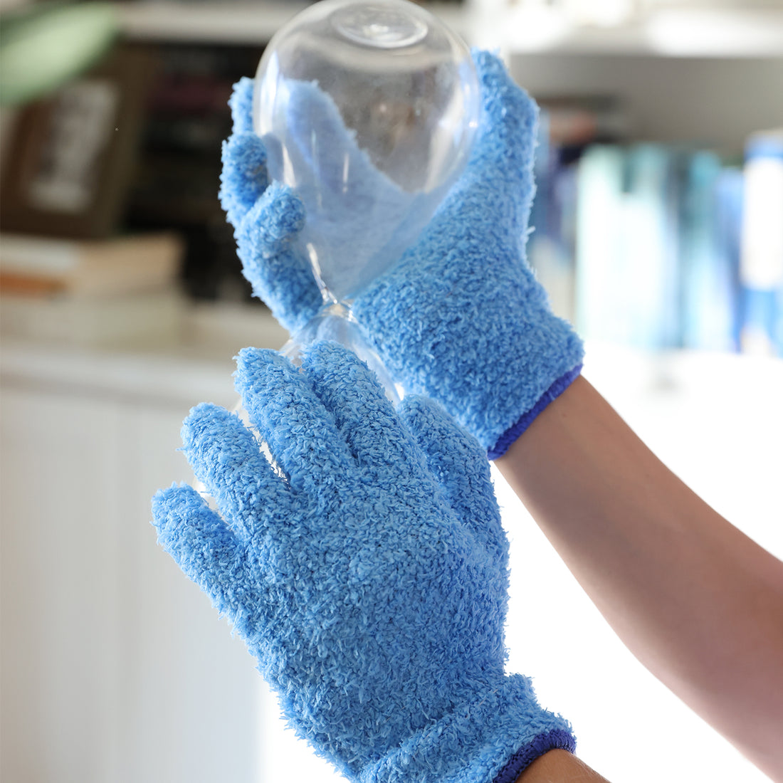 Evridwear Microfiber Dusting Gloves (Blue)