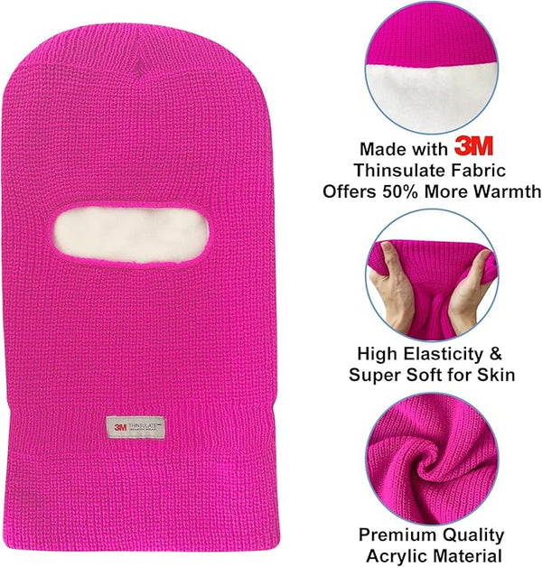 EvridWear Double-Layer Balaclava - Neck & Face Cover (Pink)