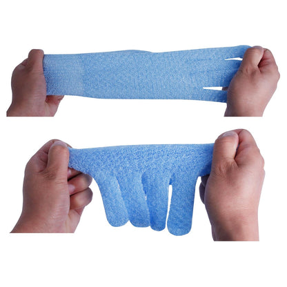 Evridwear Exfoliating Glove for Shower Man and Women, Dual Texture Bath Body Scrub Gloves Dead Skin Cell Remover forHome Spa, Massage,with Hanging Loop (3 Pairs)