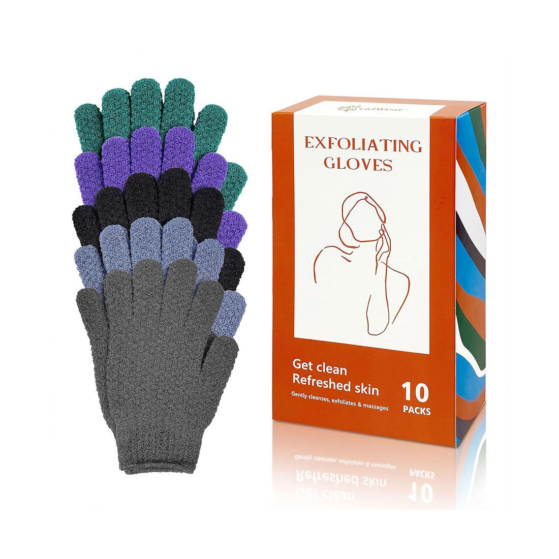 Exfoliating Gloves, 5 Pairs