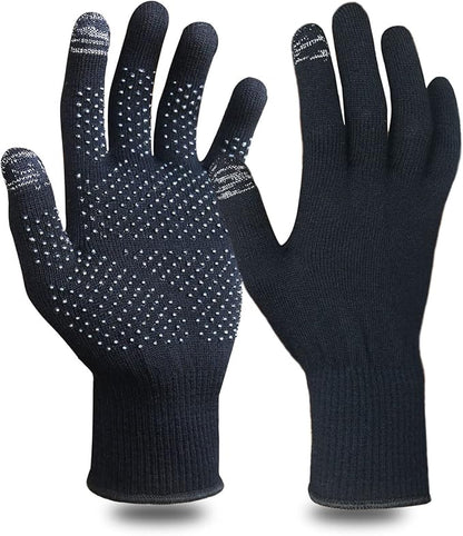 Evridwear Touchscreen Merino Wool Gloves Warm Ski Glove Liner for Men Women