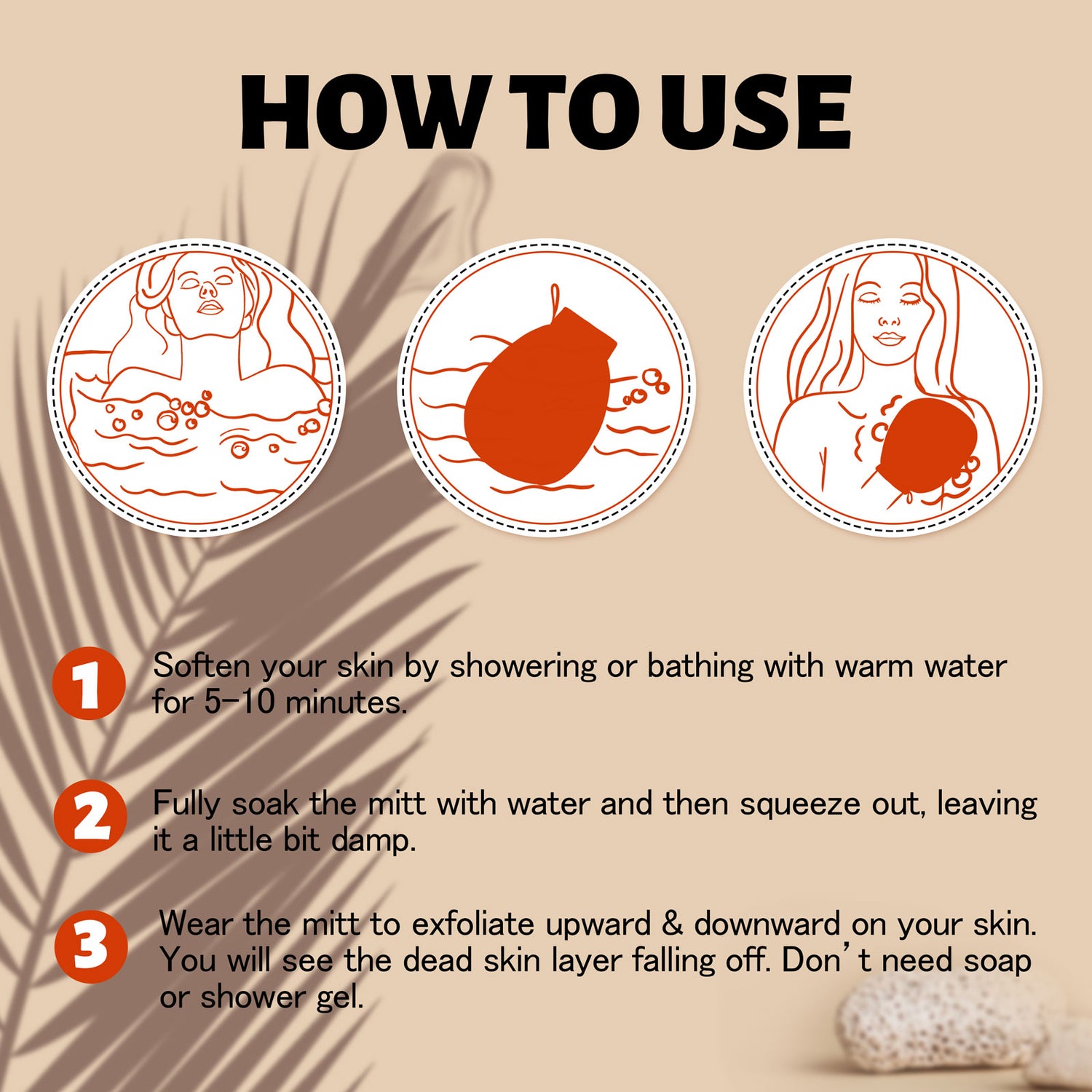 Exfoliating Scrubbing Mitt For Men