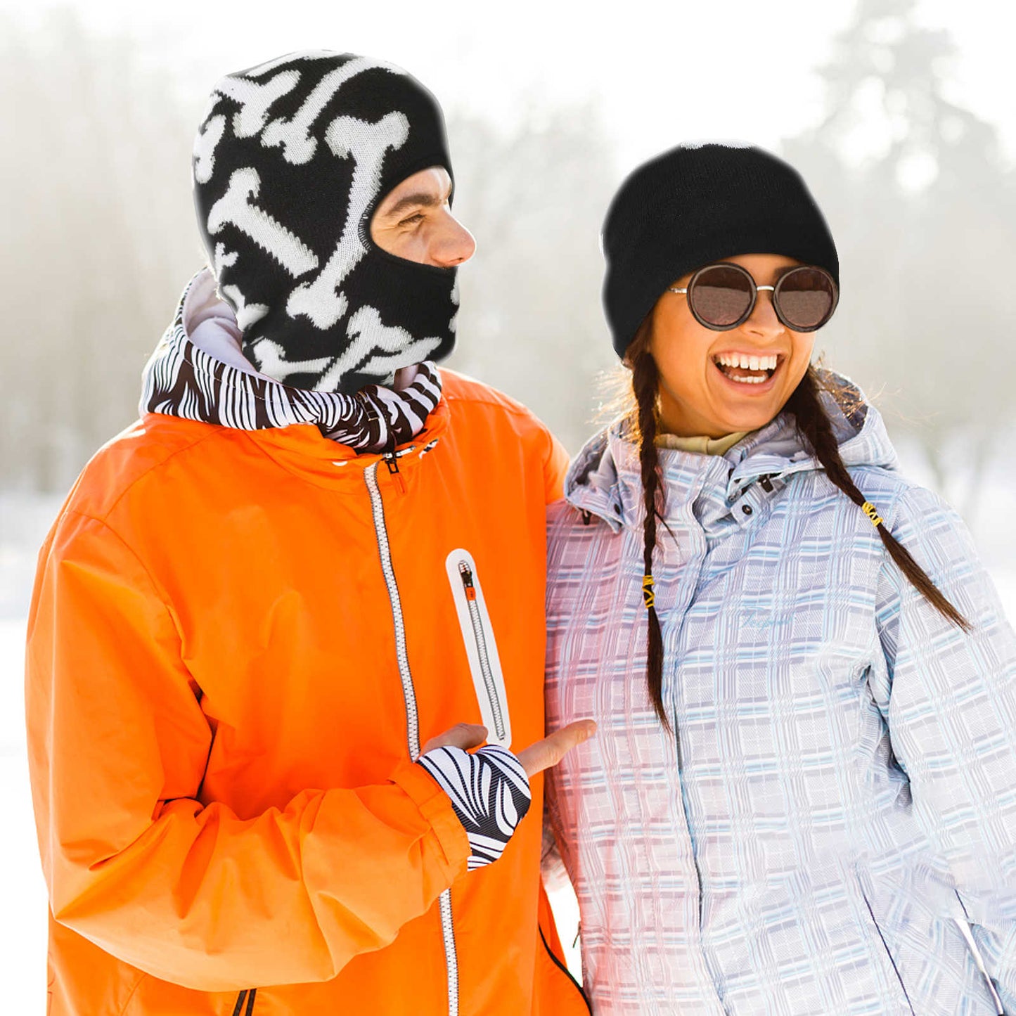EvridWear 1 Pack Balaclava Face Mask, Thermal Winter Ski Mask for Cold Weather, Men Women (Bone)