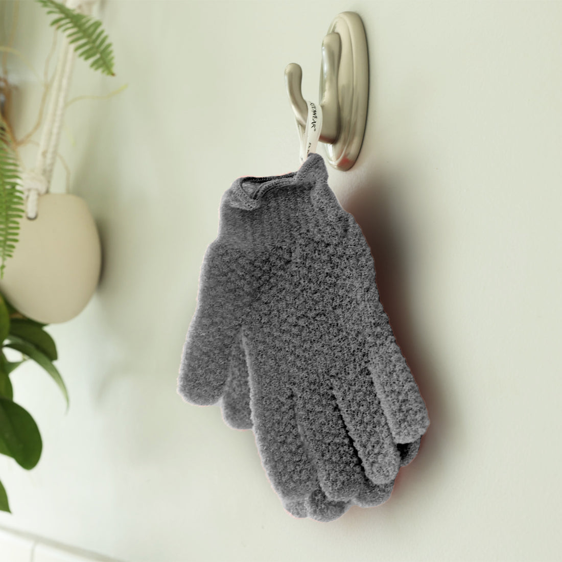 Gray Exfoliating Bath Gloves