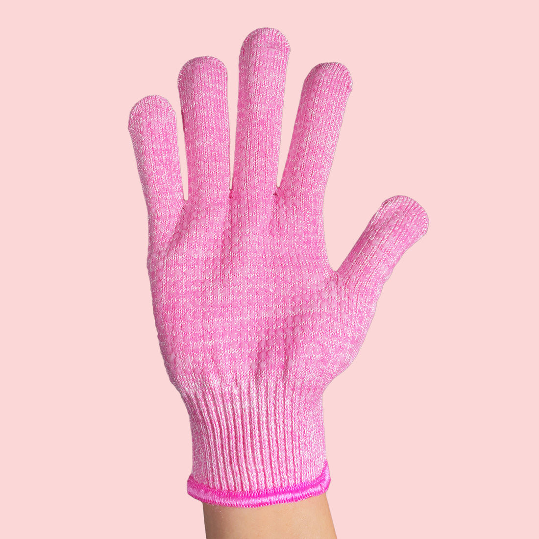 EvridWear Cut Resistant Work Gloves with Grip Dots, Food Grade Level 5 Safety Protective Cutting Glove (Pink)