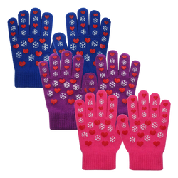 3 Pairs Kids Gripper Gloves