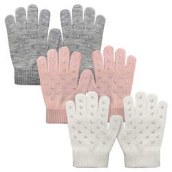 3 Pairs Kids Gripper Gloves