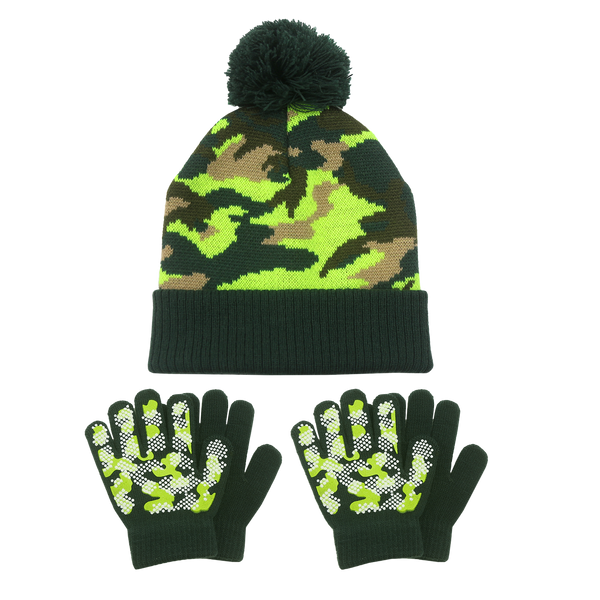 Kids 2 Pair Gloves and 1 Hat Set