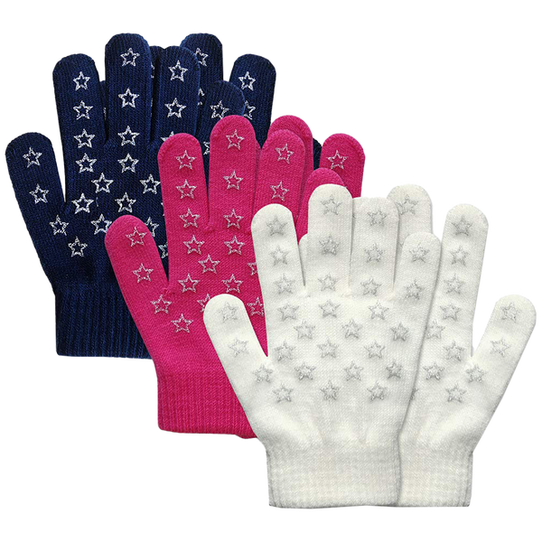 3 Pairs Kids Gripper Gloves