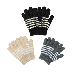 Kids Winter Fluffy Stripe Mitten