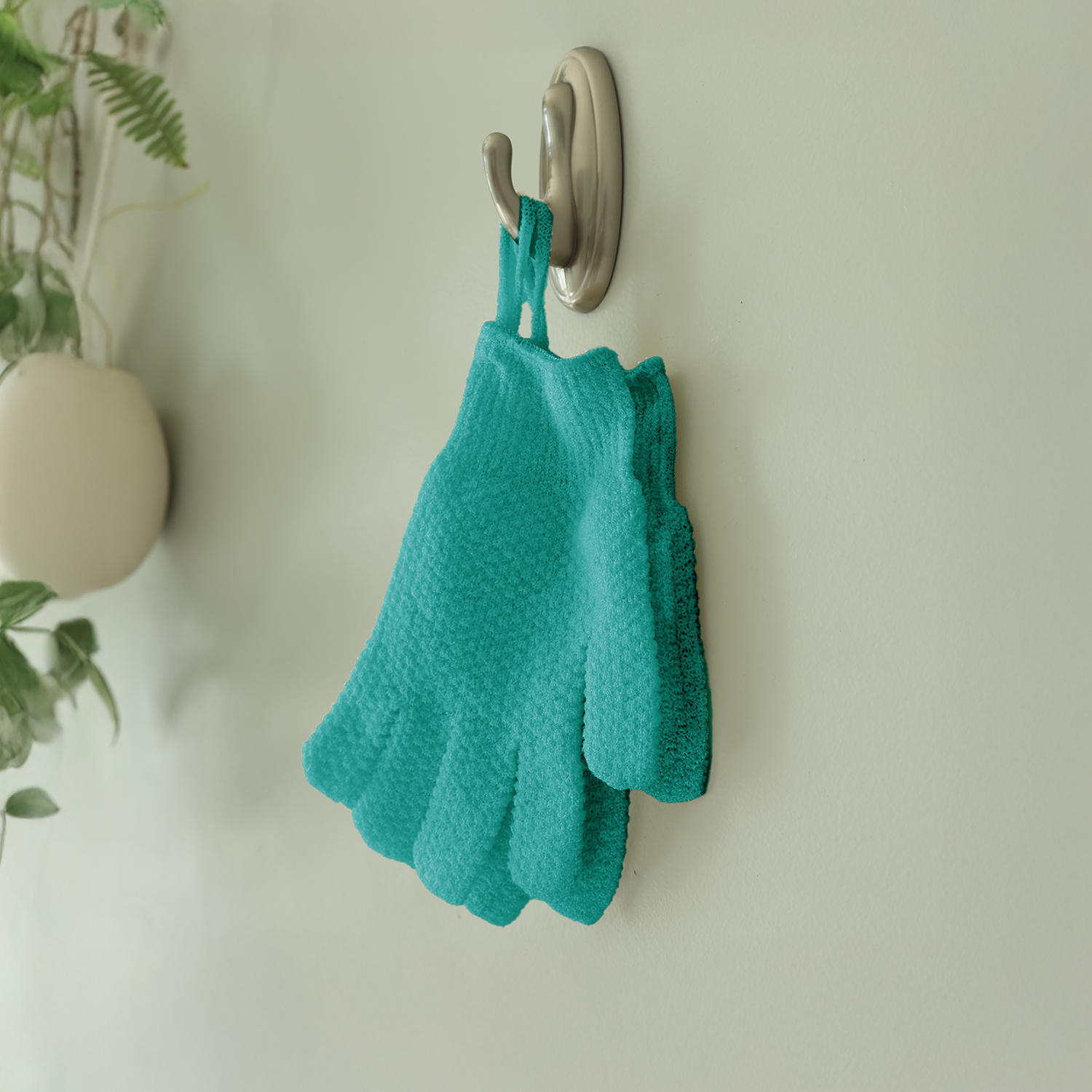 Lake Blue Exfoliating Bath Gloves