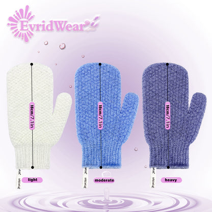 3 Pair Exfoliating Bath Mitts