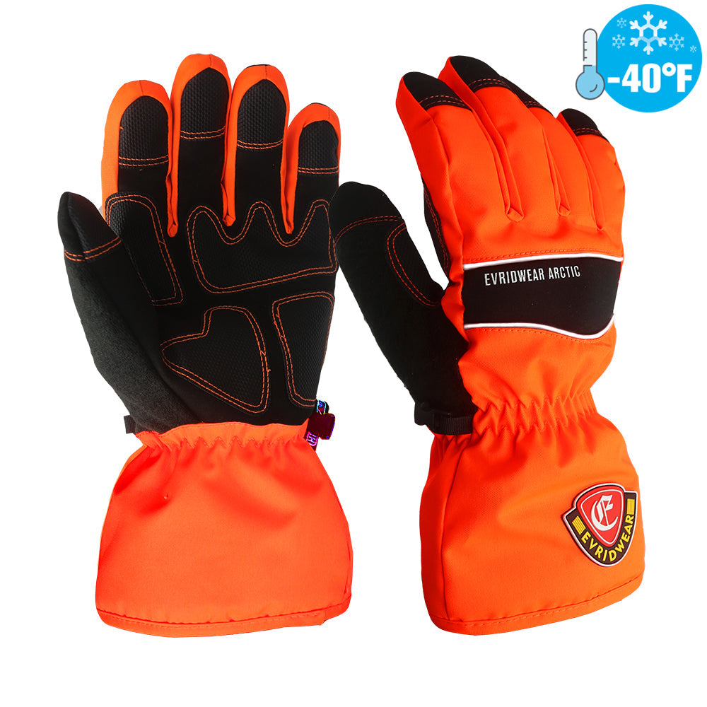 EvridWear 1 Pair Waterproof Ski Gloves, 3M Thinsulate Snowboard Winter Gloves (Black)
