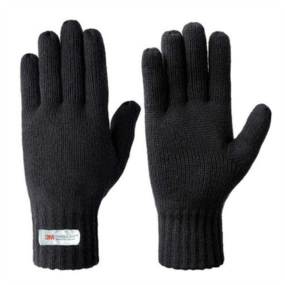 EvridWear 1 Pair 3M Thinsulate Thermal Insulated Lined Gloves | Warm Double Layer Knitted Winter Gloves