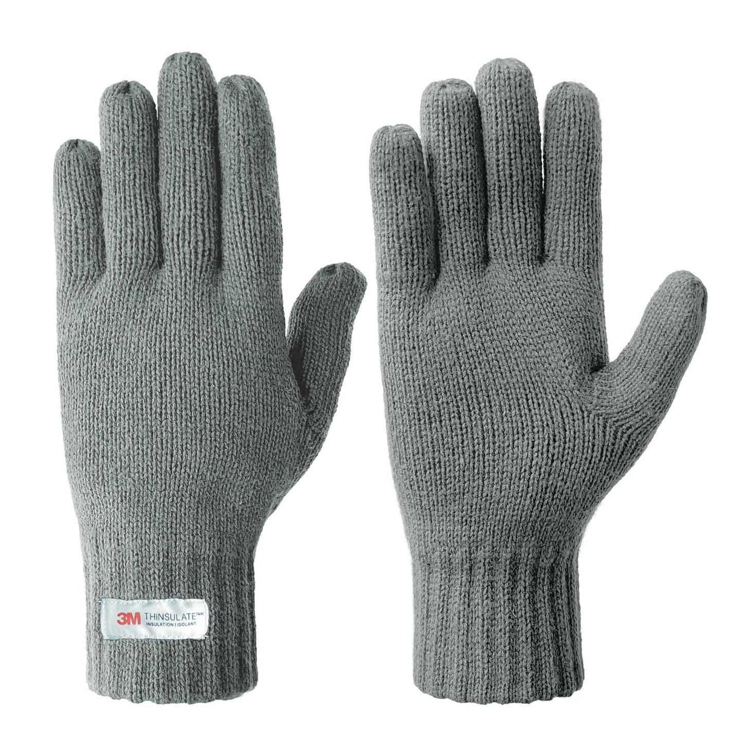 EvridWear 1 Pair 3M Thinsulate Thermal Insulated Lined Gloves, Warm Double Layer Knitted Winter Gloves