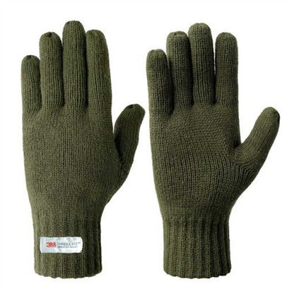 EvridWear 1 Pair 3M Thinsulate Thermal Insulated Lined Gloves, Warm Double Layer Knitted Winter Gloves