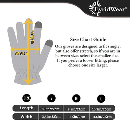 EvridWear 100% Cotton Touchscreen Moisturizing Unisex Gloves (White)