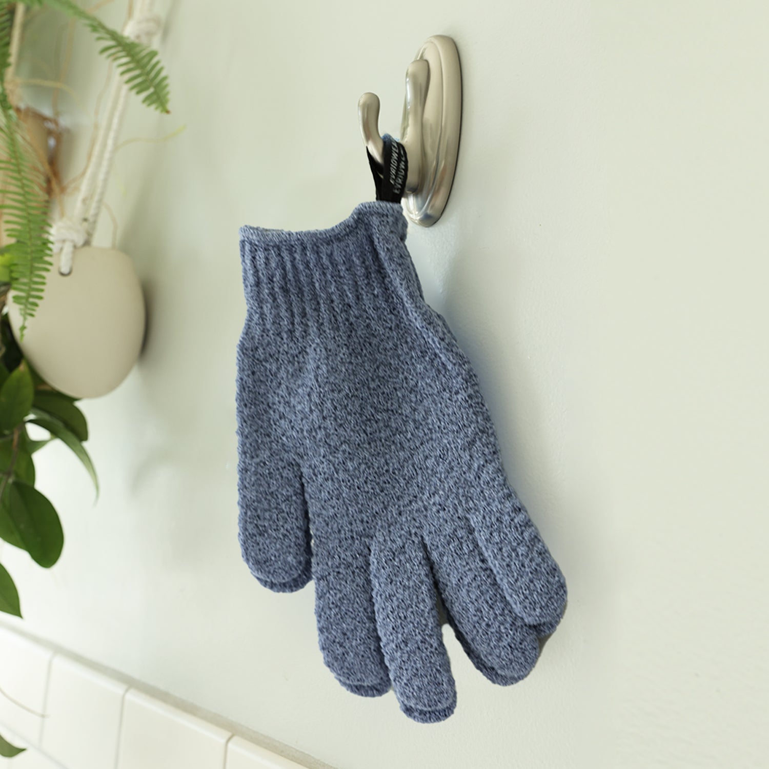 Dark Blue Heavy Exfoliating Bath Gloves