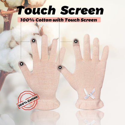 Kids Cotton Moisturizing 2 Pairs Gloves