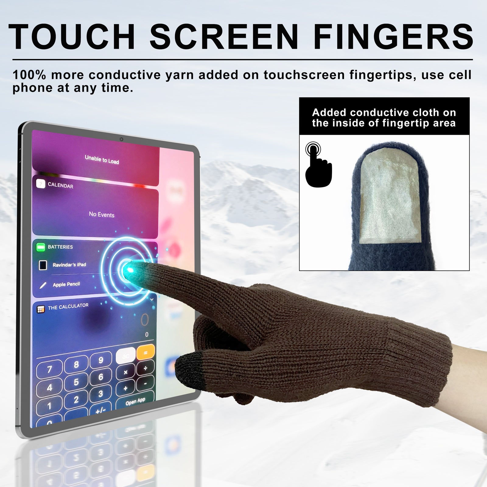 3M Thinsulate Thermal Anti-Slip Touchscreen Gloves