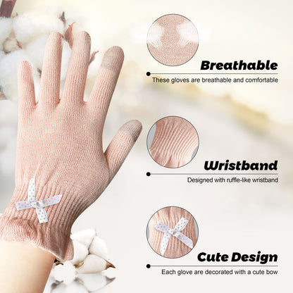 Kids Cotton Moisturizing 2 Pairs Gloves