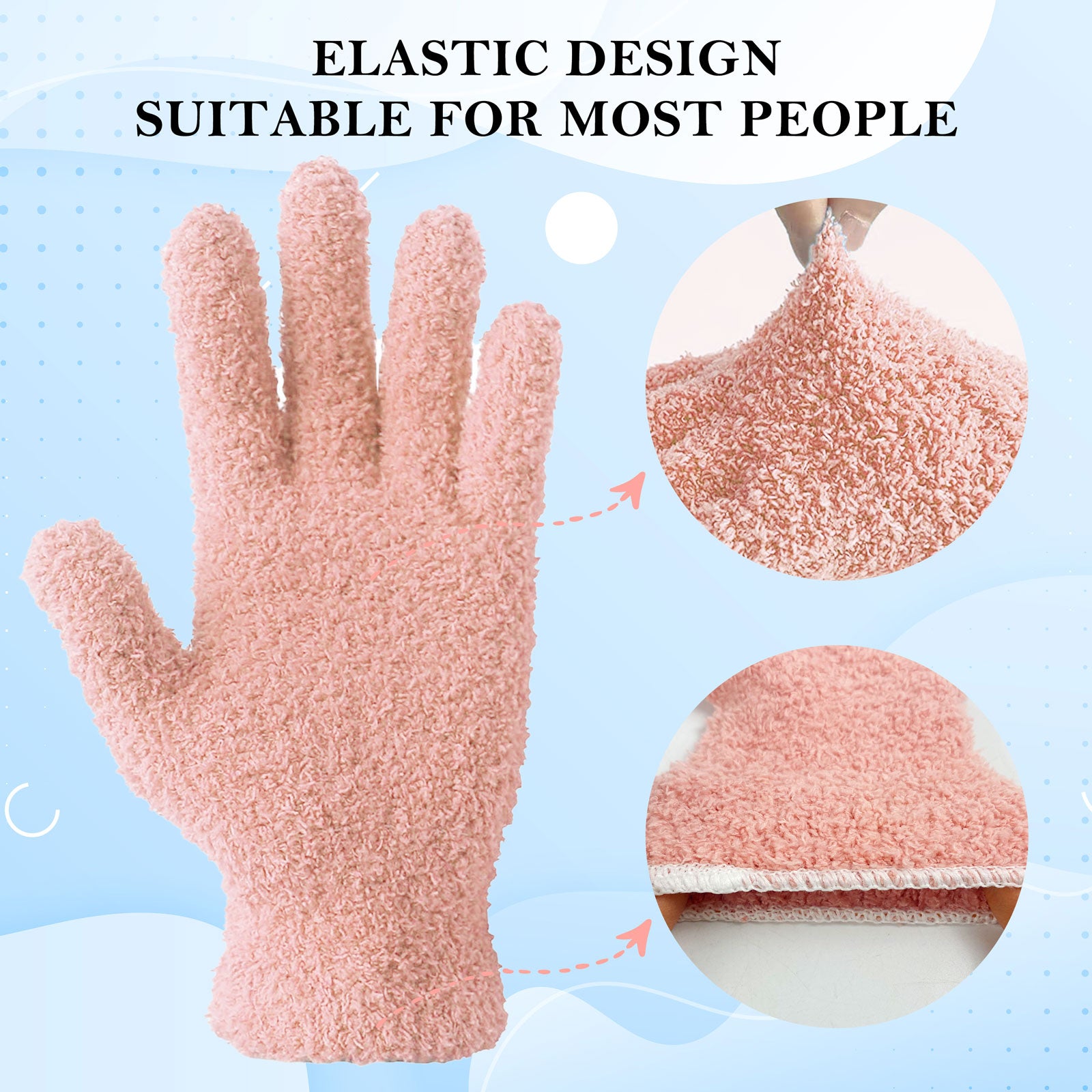 EvridWear Microfiber Dusting Gloves , Dusting Cleaning Glove for Plants, Blinds (Pink) - Thumbnail 4