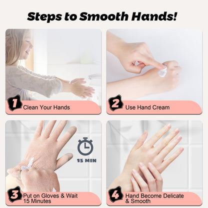 Kids Cotton Moisturizing 2 Pairs Gloves