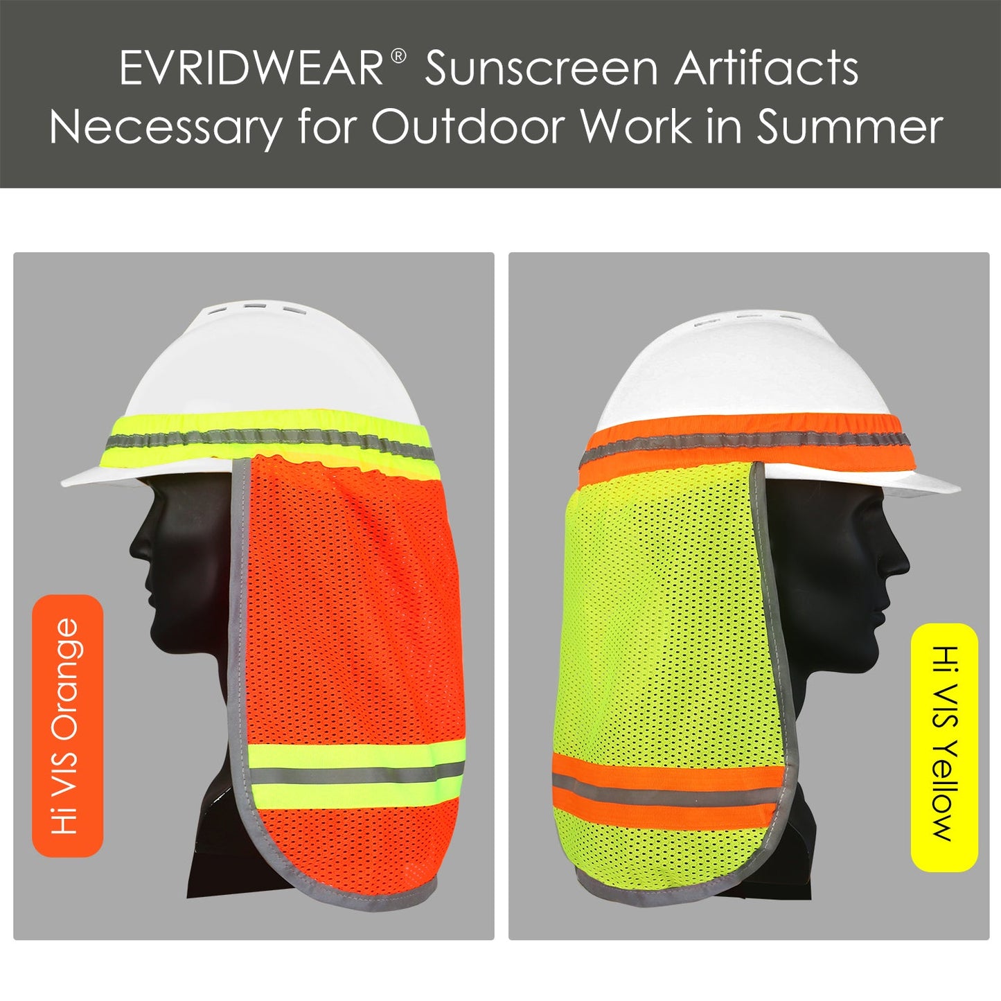 FJDZ Safety Hard Hat Sun Shade Shield for Construction, Outdoor Activities, UV Protection