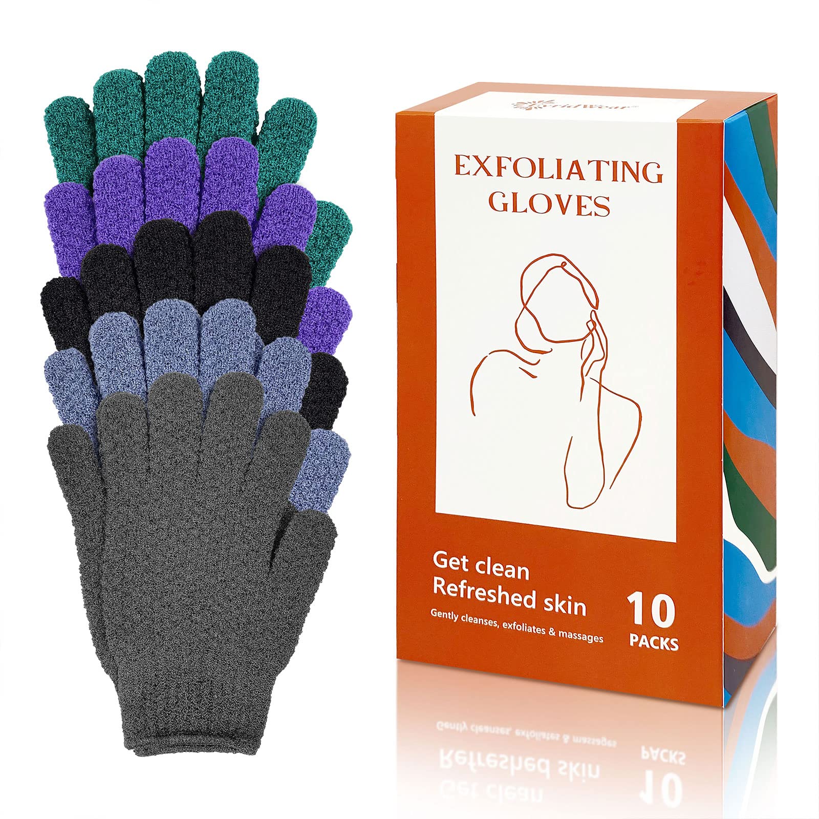5 Pairs Gift Set Exfoliation Gloves