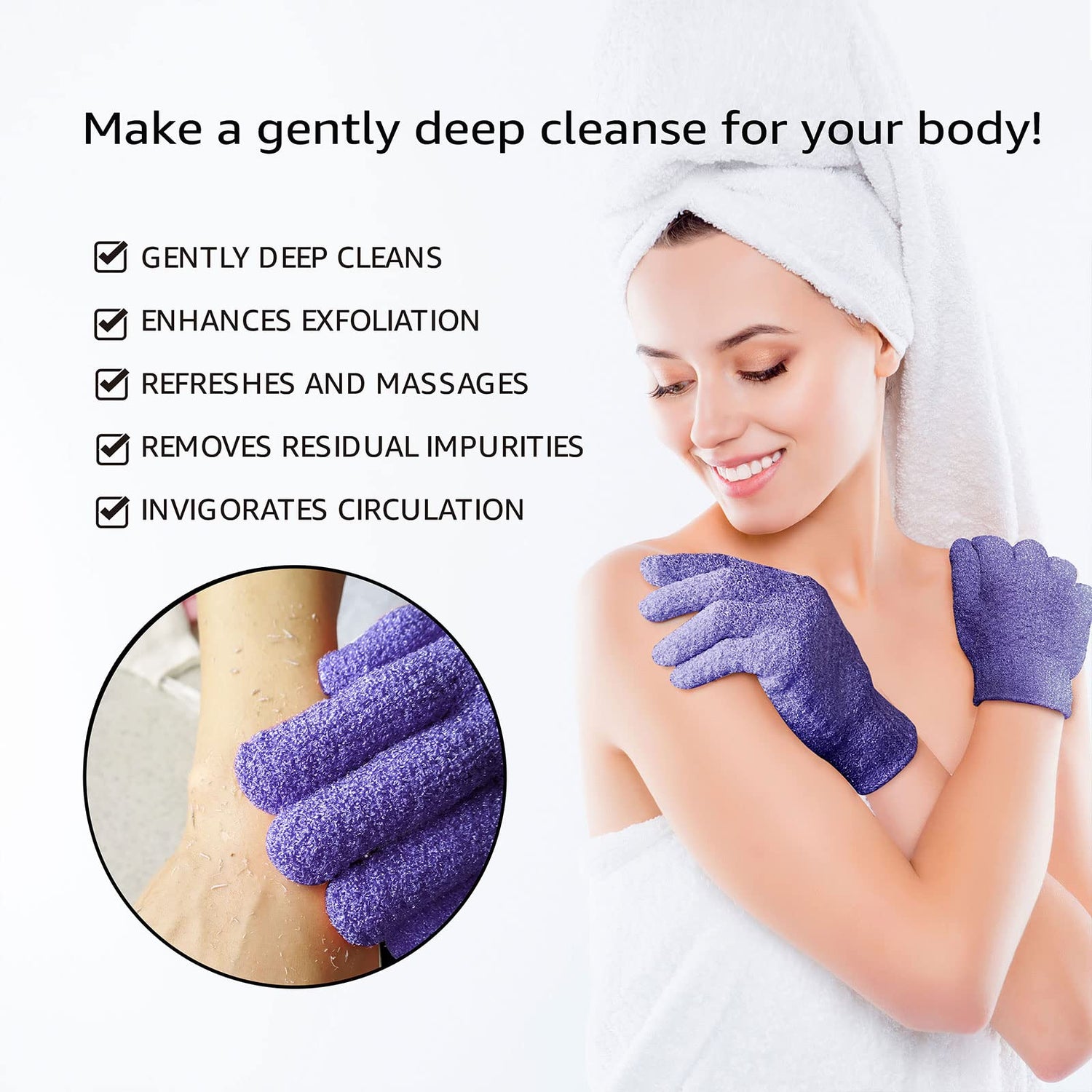 5 Pairs Gift Set Exfoliation Gloves
