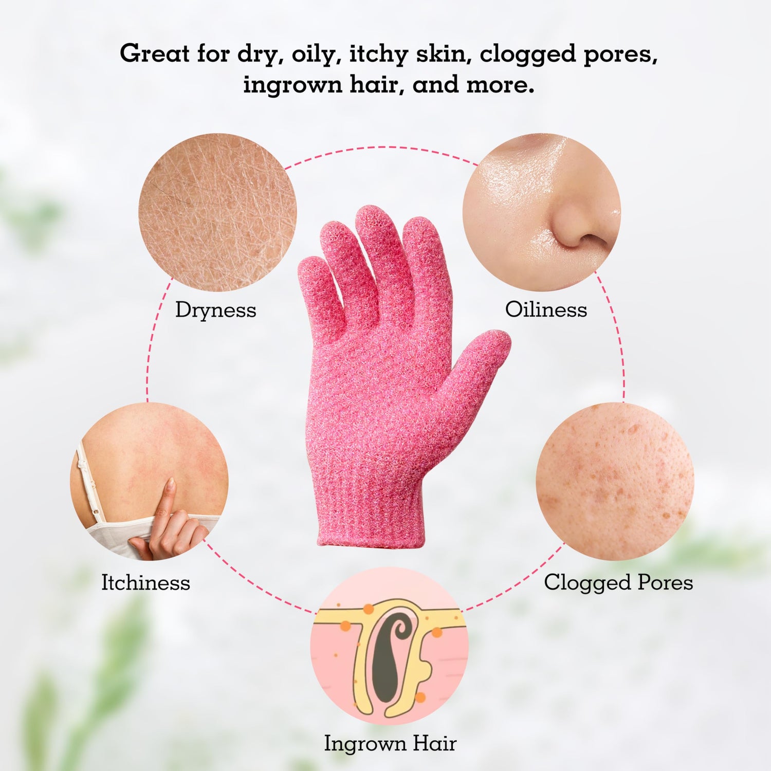 3 Pairs Exfoliation Gloves Same Level