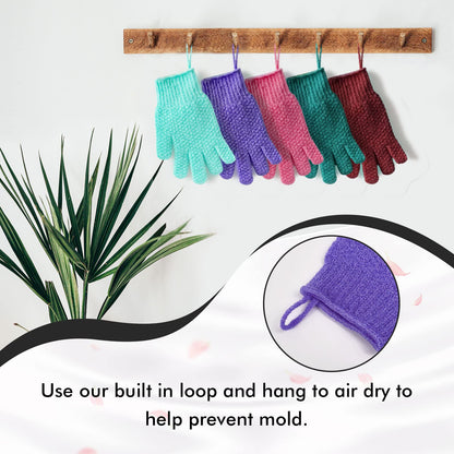 5 Pairs Gift Set Exfoliation Gloves