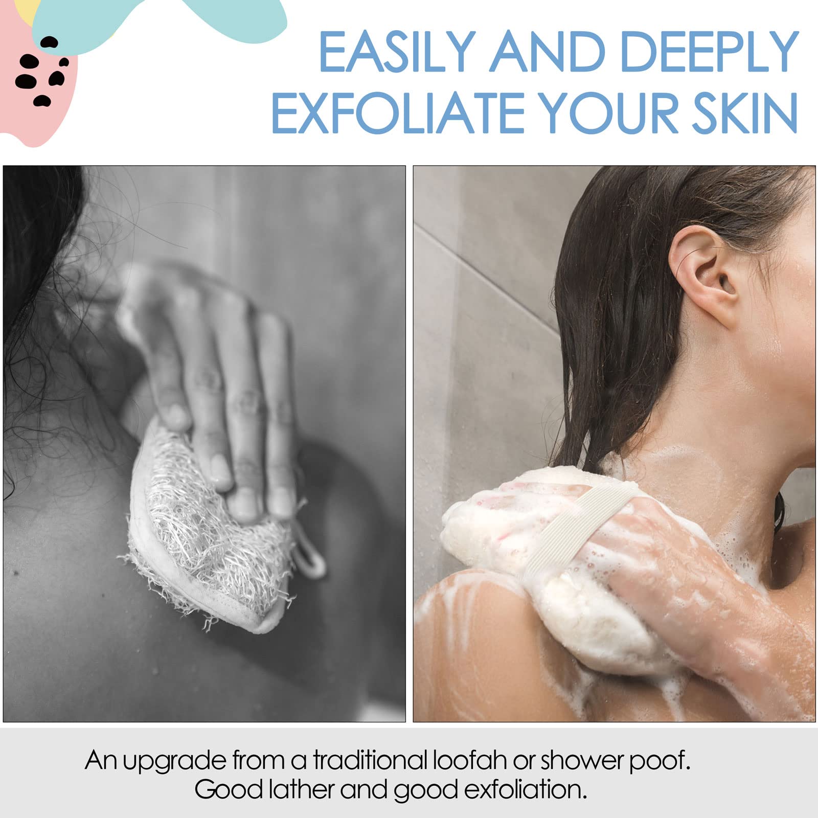 Exfoliating Bath Sponge, 3 Pack