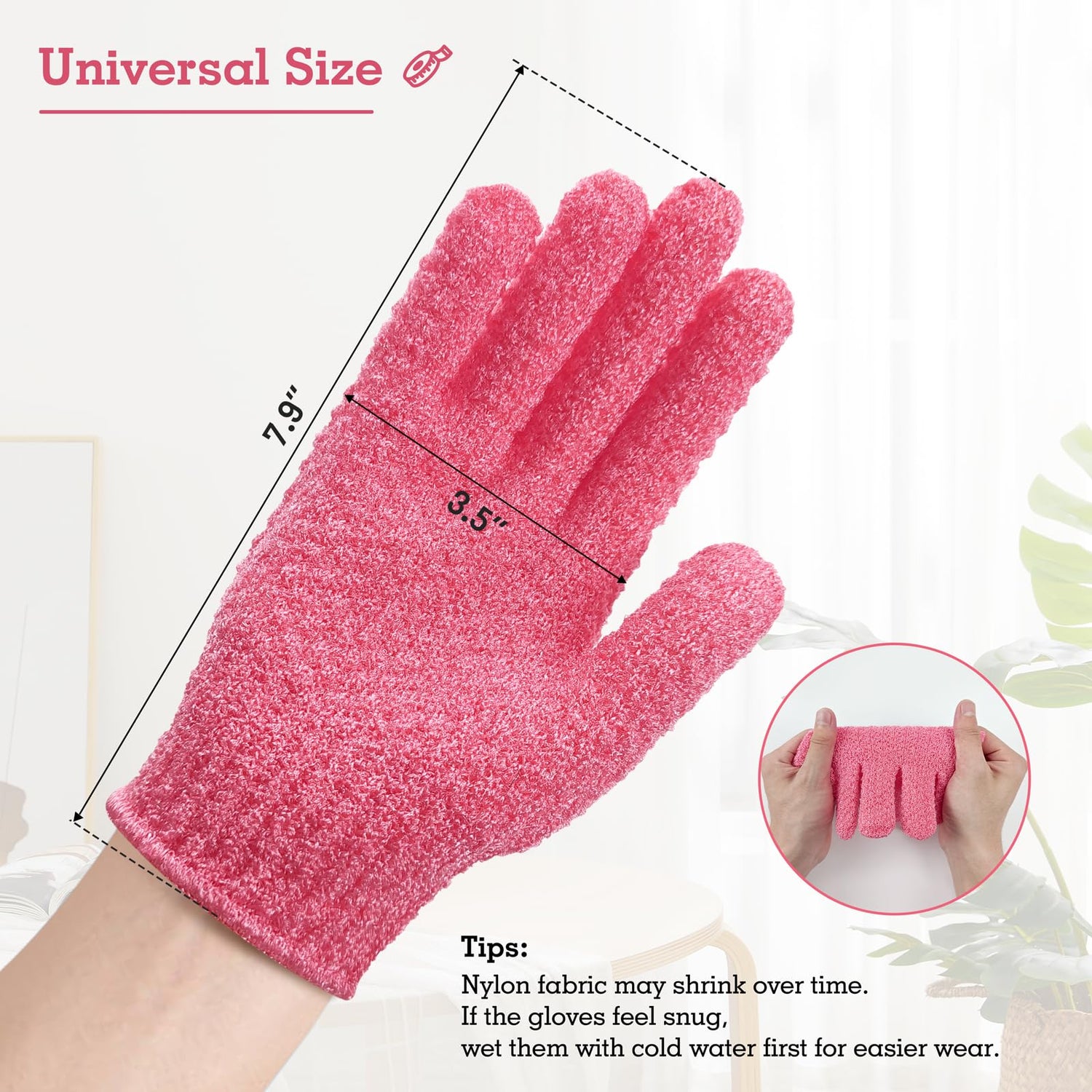 3 Pairs Exfoliation Gloves Same Level