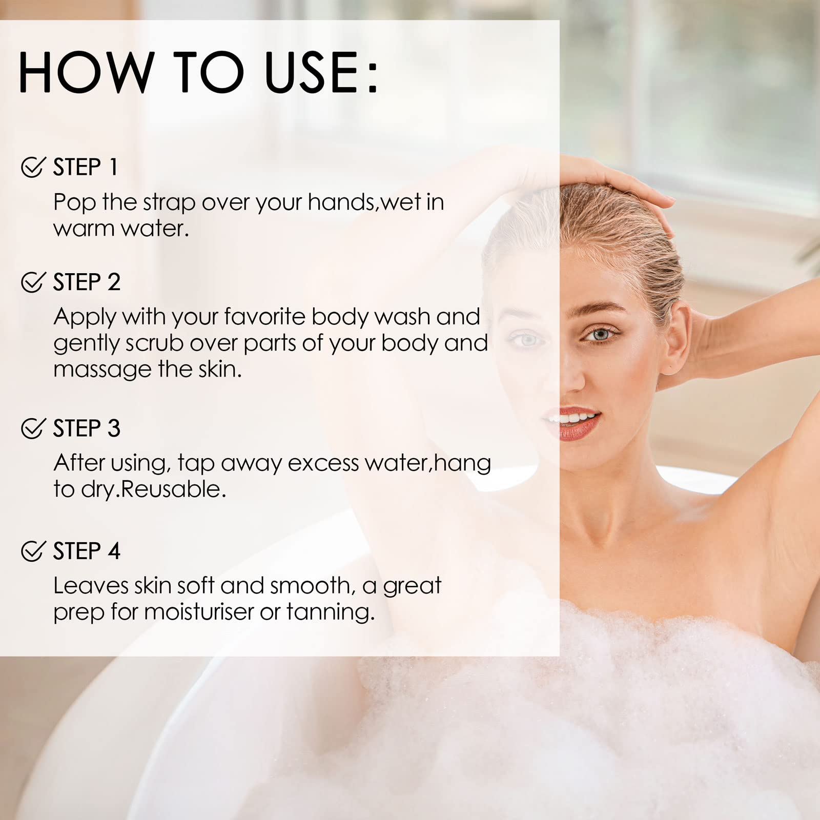 Exfoliating Bath Sponge, 3 Pack