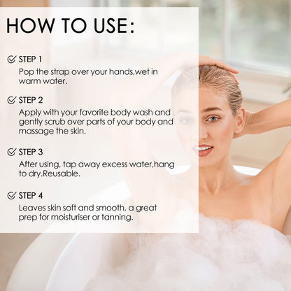 Exfoliating Bath Sponge, 3 Pack