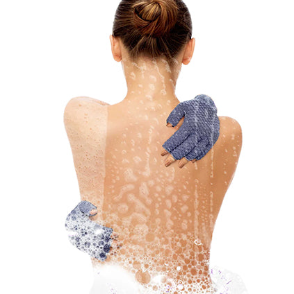 Exfoliation Bath Fingerless Gloves for Shower
