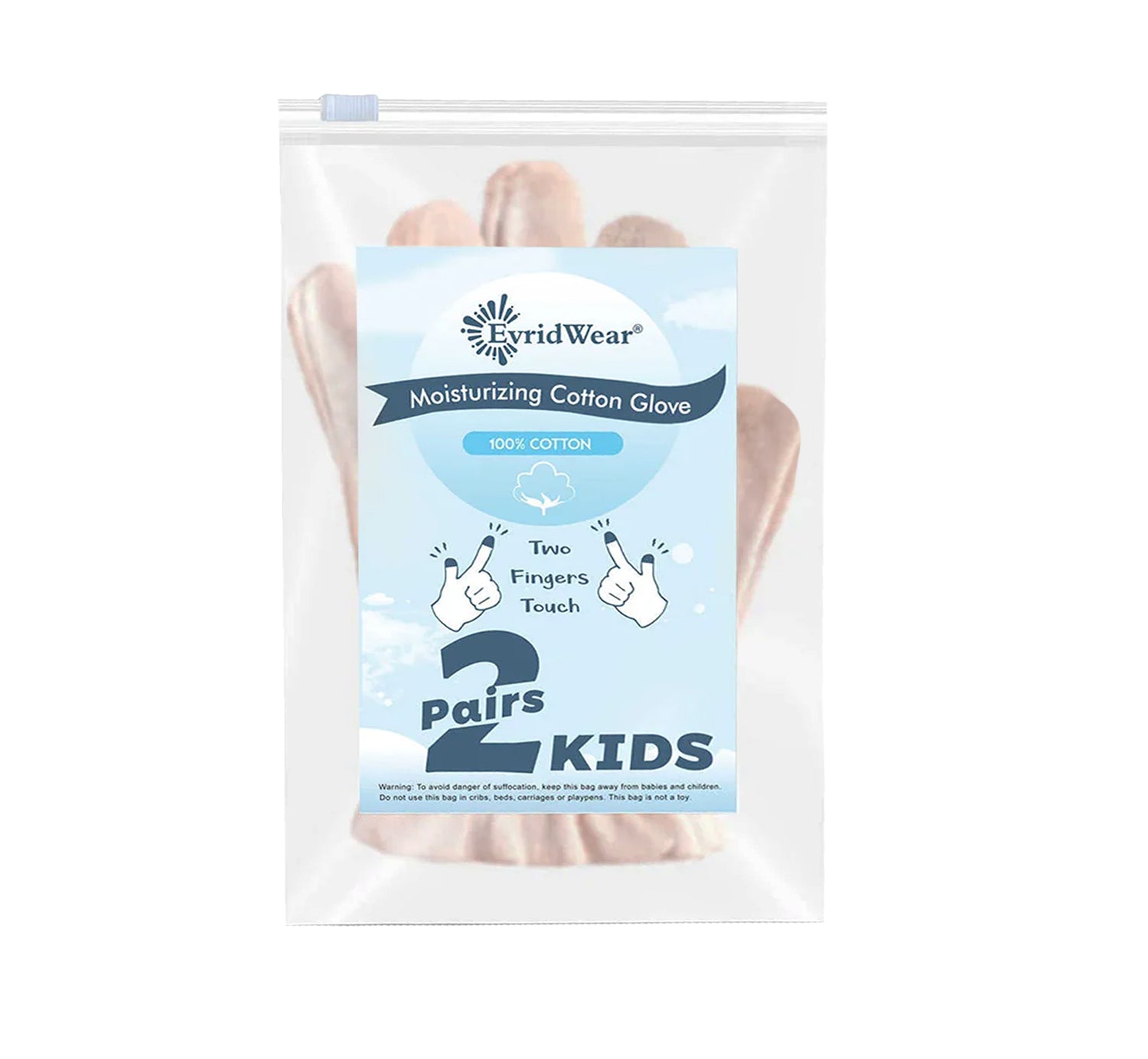 Kids Cotton Moisturizing 2 Pairs Gloves