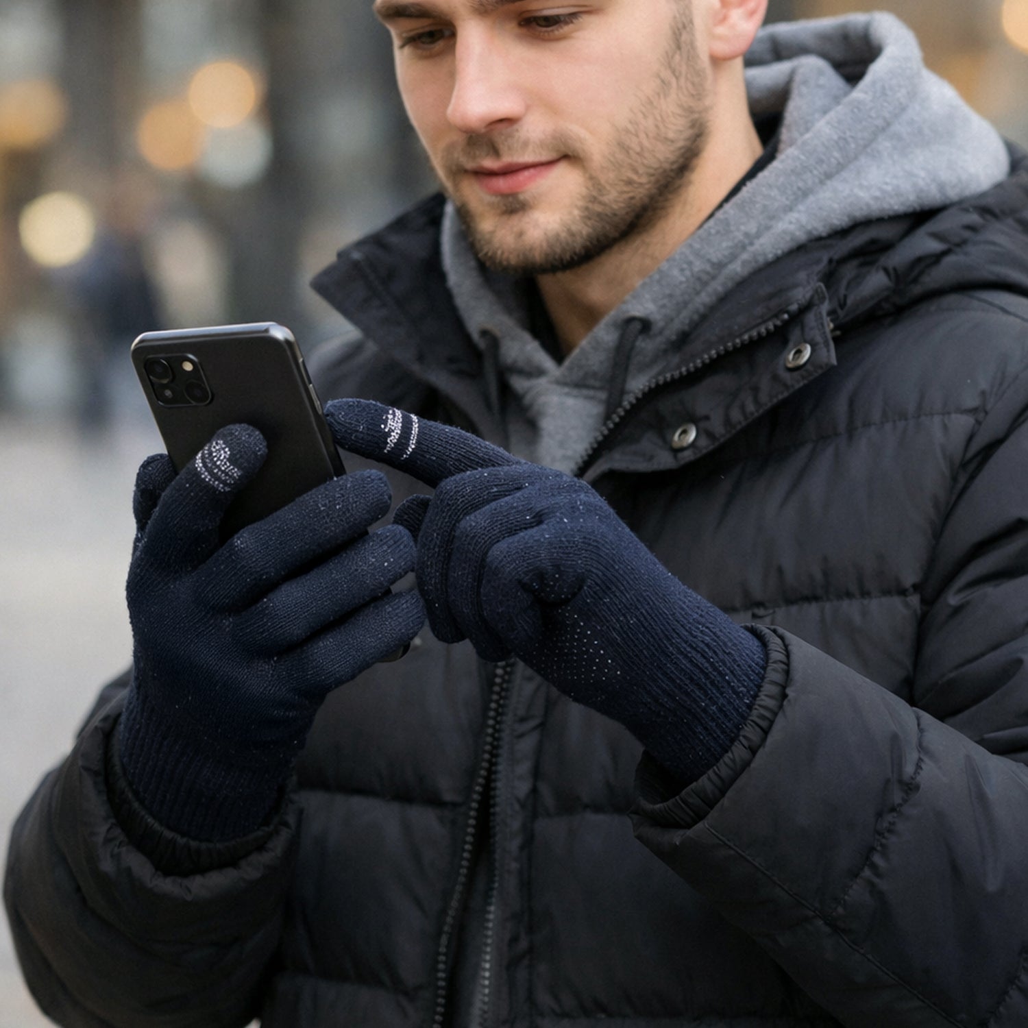 Evridwear Touchscreen Merino Wool Gloves Warm Ski Glove Liner for Men Women