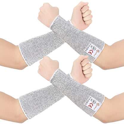 Short Cut Resistant Sleeves With or Without Thumb Holes, 2 Pairs