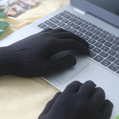 EvridWear Men Moisturizing Cotton Gloves with Touchscreen Fingertips for Eczema Dry Hands Sensitive Irritated Skin, 6 Pairs, Lightweight-EvridWearUS