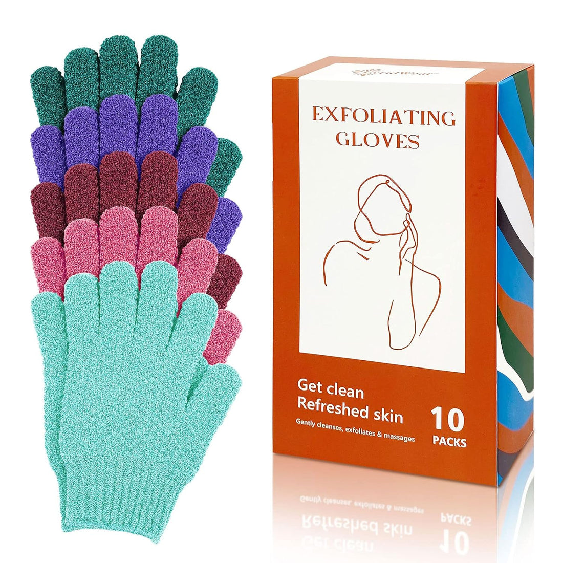 Exfoliating Gloves, 5 Pairs