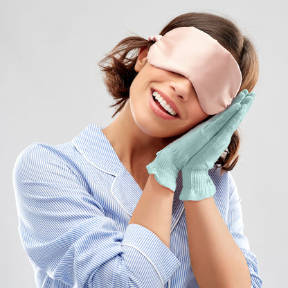 Evridwear 2 Pairs Mint Green Cotton Moisturizing Gloves